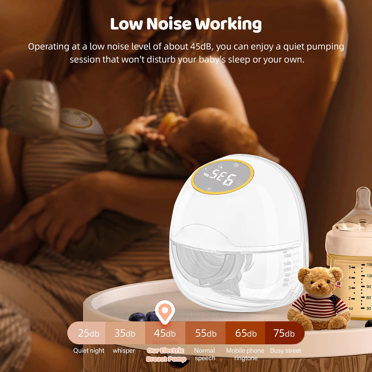 Smart Home Elements - Portable 1PCS Electric Wearable Breast Pump