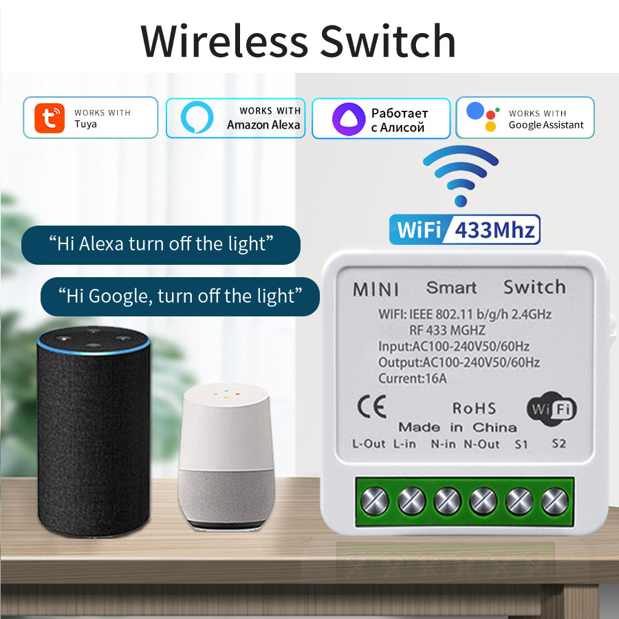 Tuya Wifi Socket - 16A 20A WiFi Smart Switch 2-Way