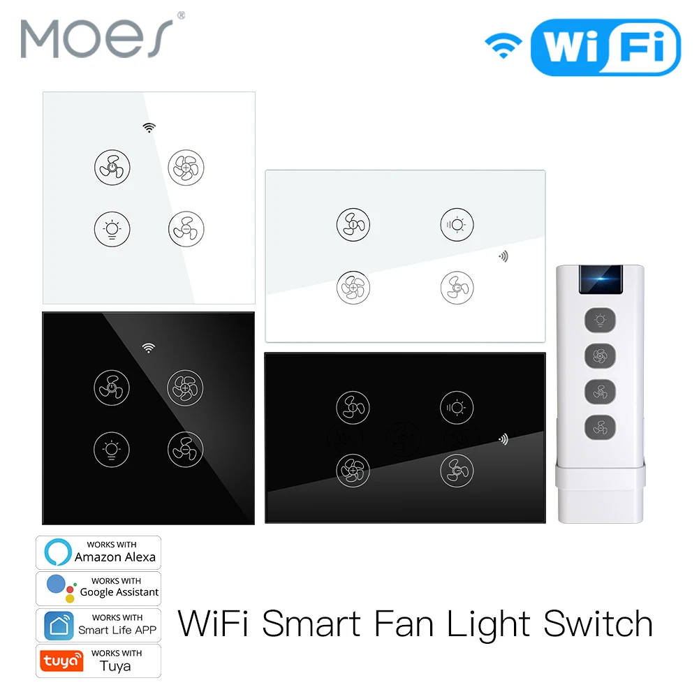 Smart Home Ventilation System - New WiFi RF Smart Ceiling Fan
