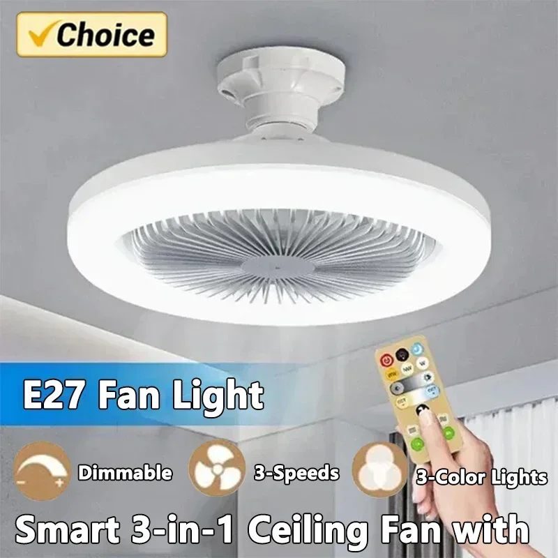 Smart Home Ventilation System - Smart 3-in-1 Ceiling Fan with Remote