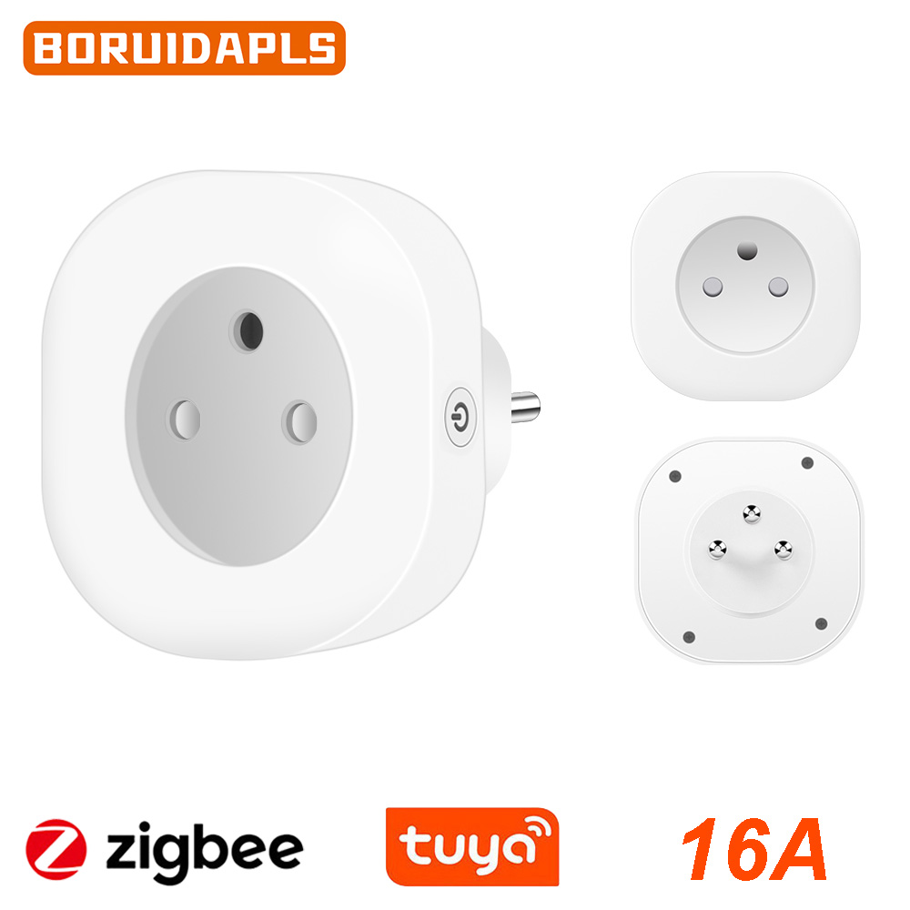 Smart Home Elements - BORUIDAPLS Tuya Zigbee Smart Socket EU/FR/Israel/Brazil/Switzerland