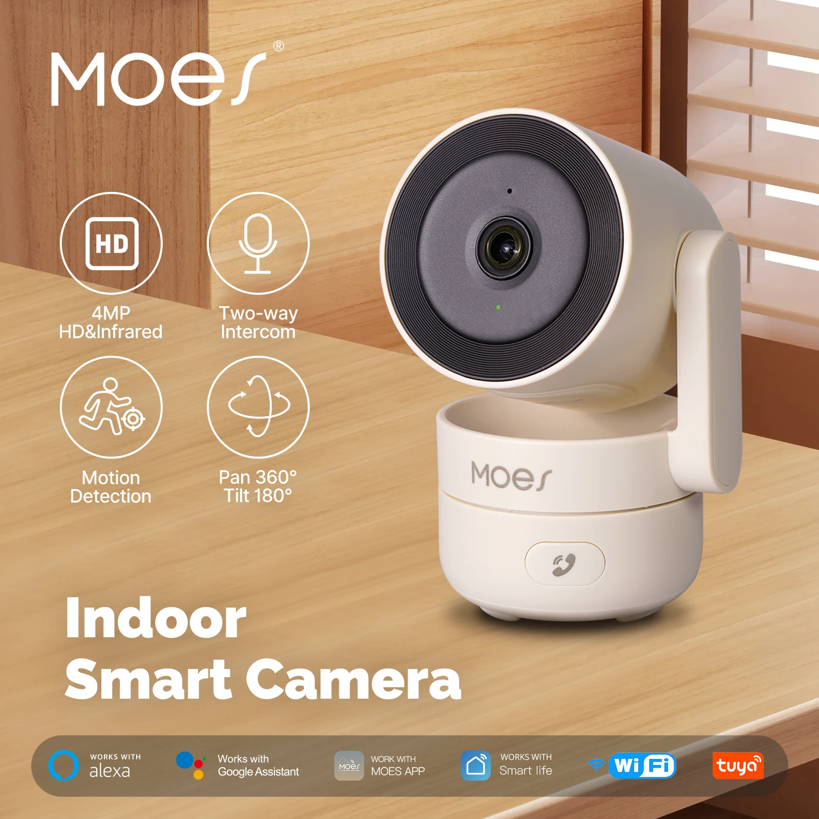 Smart Home Imou - MOESTuya WiFi Indoor Pan/Tilt Smart Security