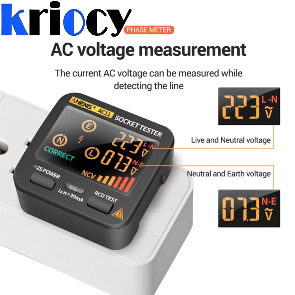 Smart Home Europe - ANENG AC11 Digital Smart Socket Tester