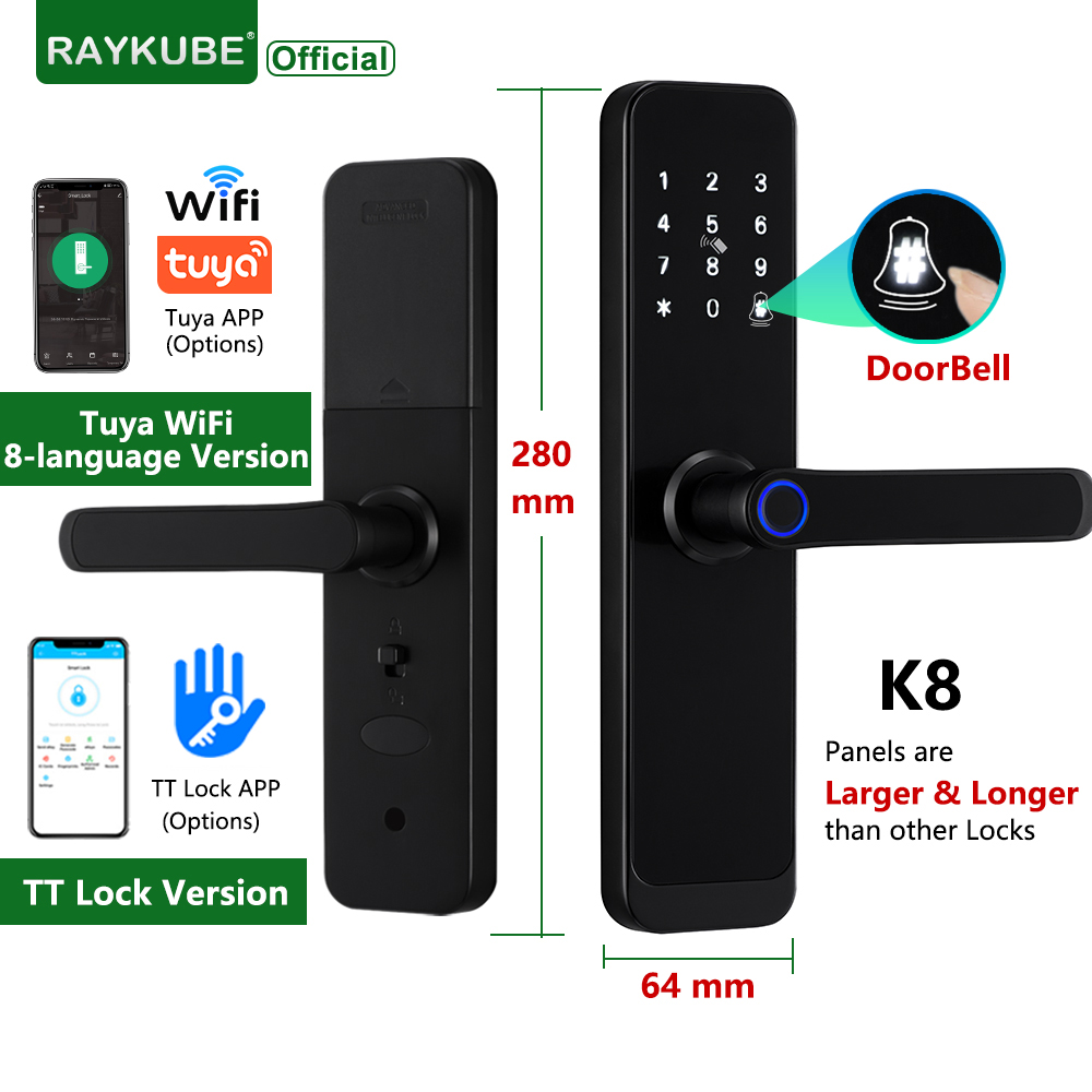 Smart Home Imou - RAYKUBE K8 Smart Door Lock TTlock