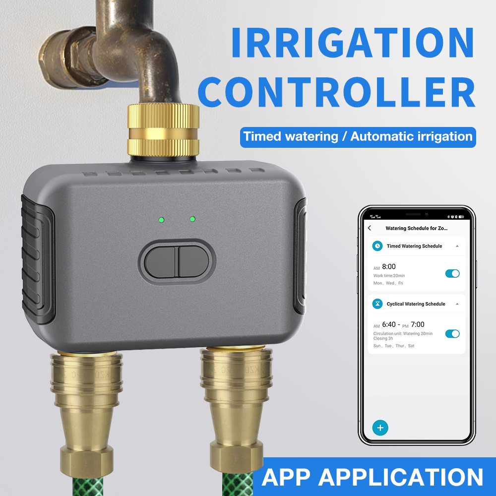 Smart Home Elements - Tuya 2 Zone Watering Timer Garden