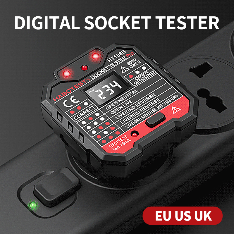 HT106 Digital Socket Tester Pr - огляд і ціна Smart Home Europe