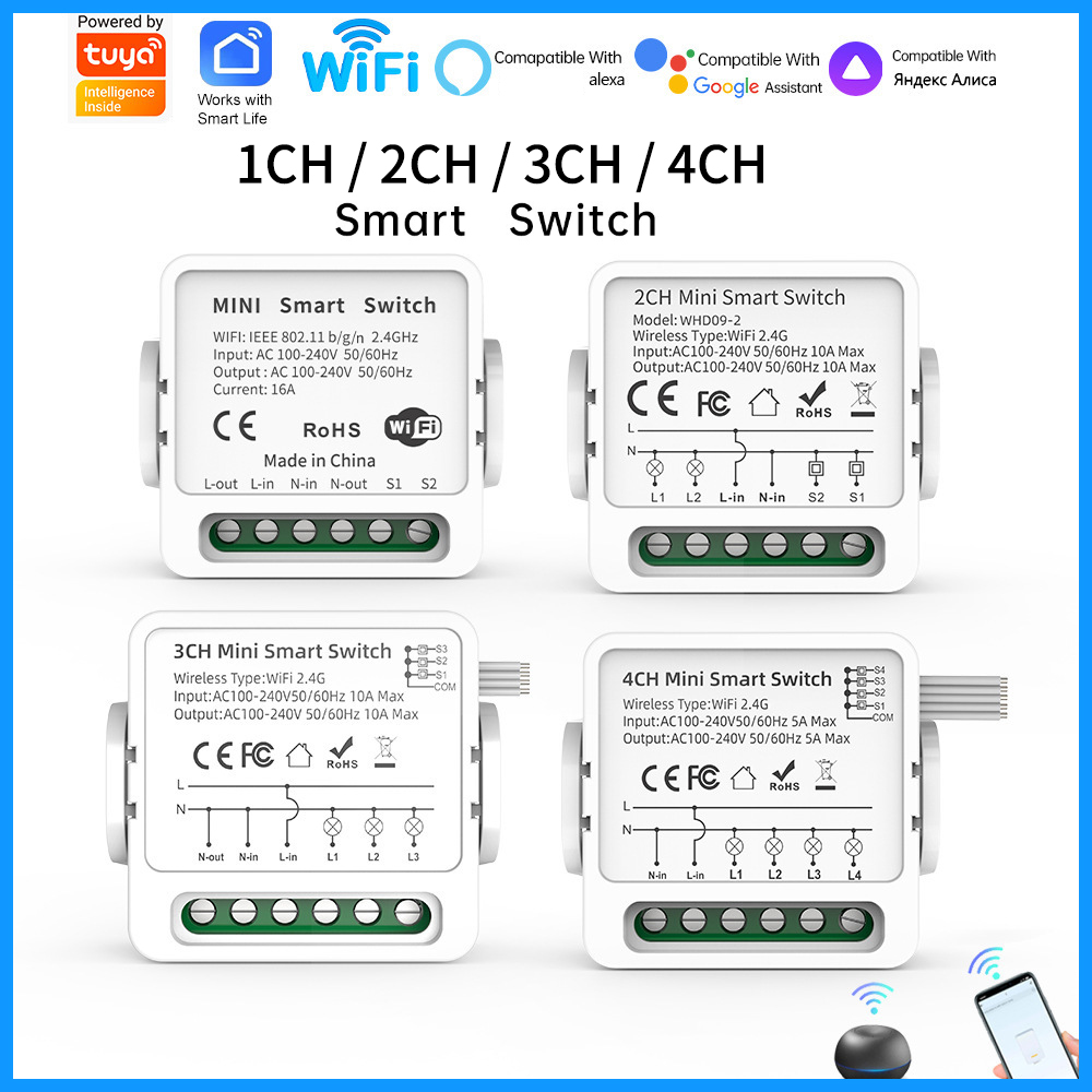 Tuya WiFi Smart Switch 1/2/3/4 - огляд і ціна Tuya Wifi Socket
