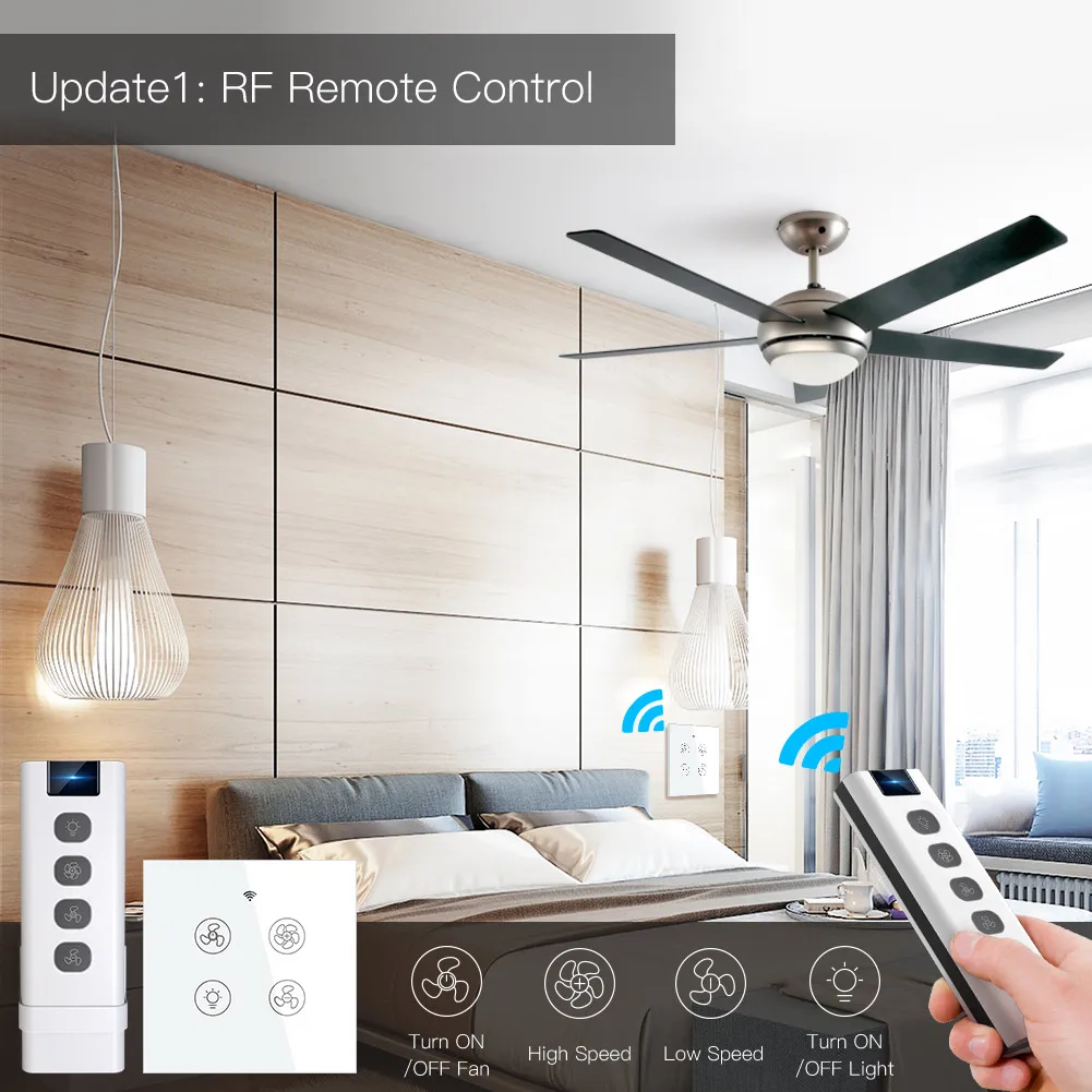 New WiFi RF Smart Ceiling Fan  - огляд і ціна Smart Home Ventilation System