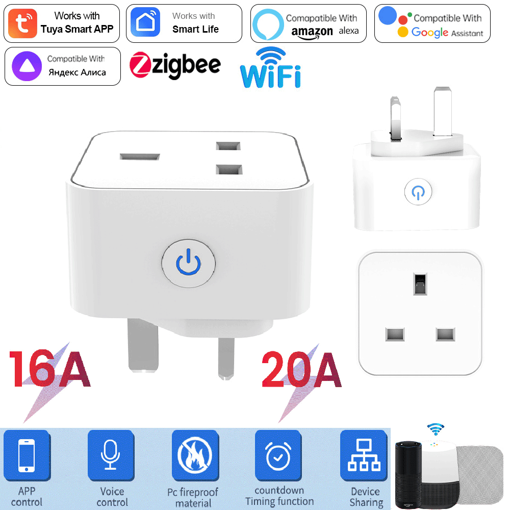 Tuya Smart Socket 16A/20A WiFi - огляд і ціна Tuya Wifi Socket