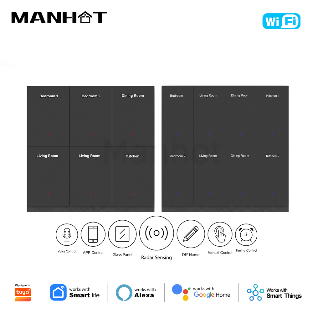 MANHOT WiFi Smart DIY Name Swi - огляд і ціна Tuya Wifi Socket
