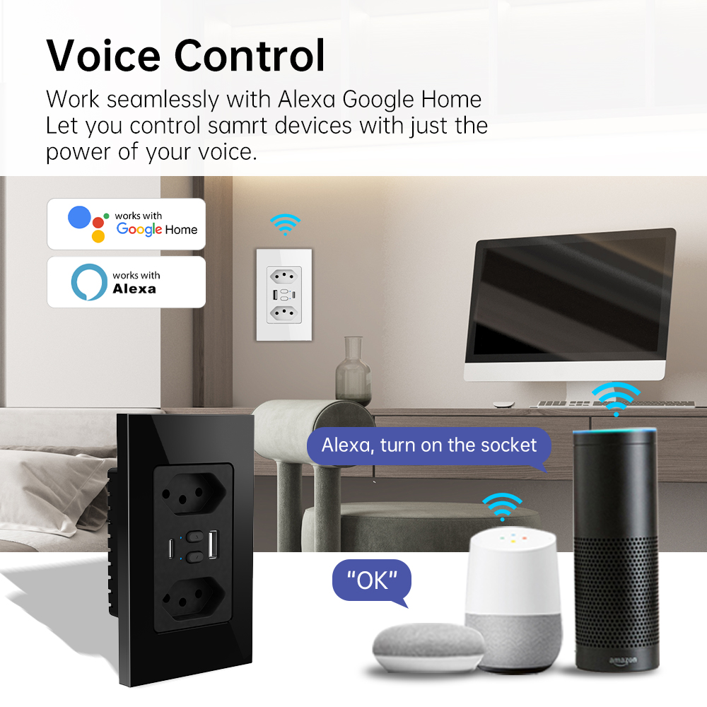 MANHOT Wifi Smart Brazil Socke - огляд і ціна Tuya Wifi Socket