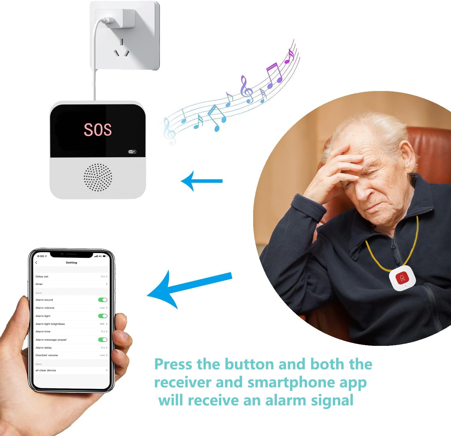 Wireless WiFi Elderly Caregive - огляд і ціна Tuya Wifi Socket