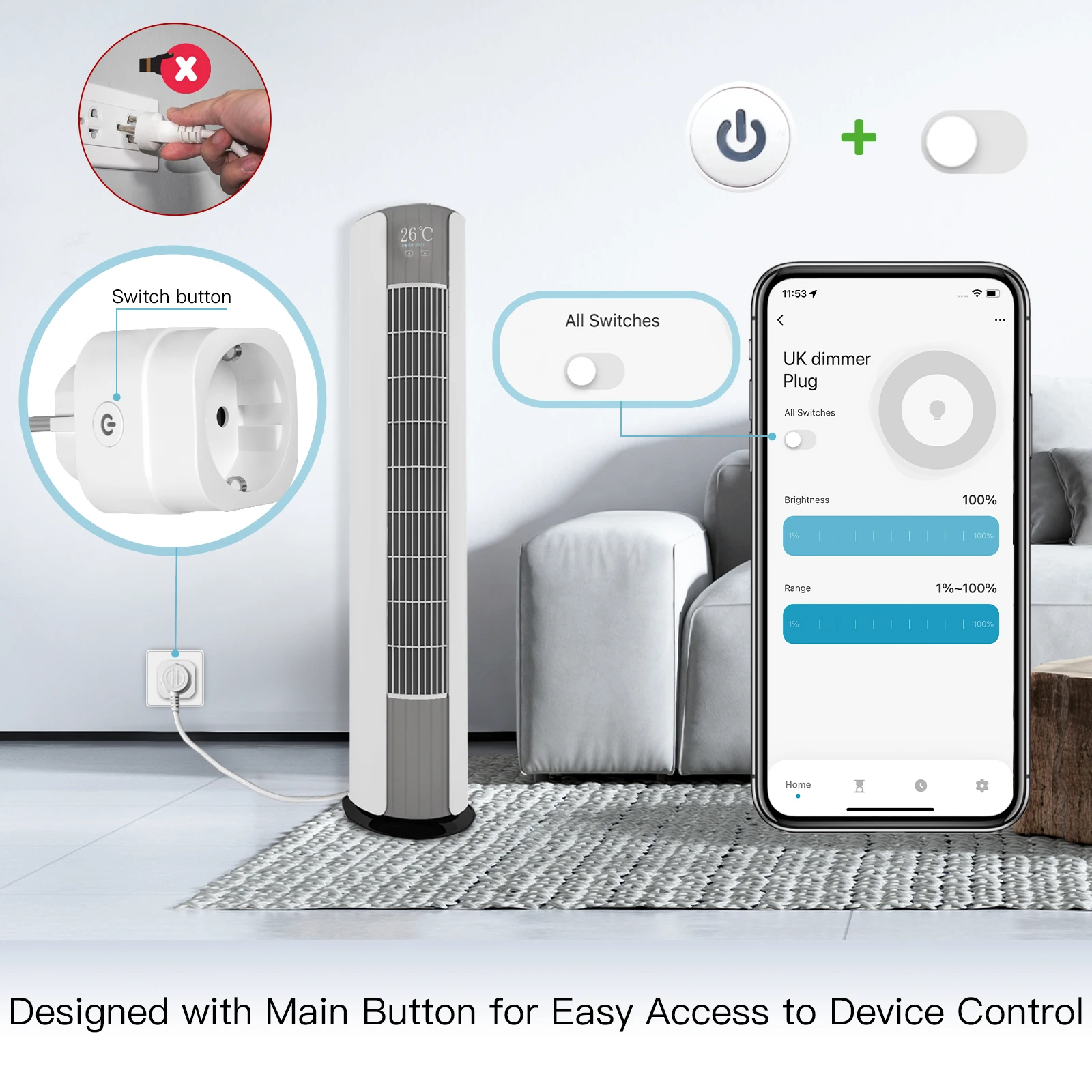 MOES Tuya WiFi Smart Plug Dimm - огляд і ціна Smart Home Europe